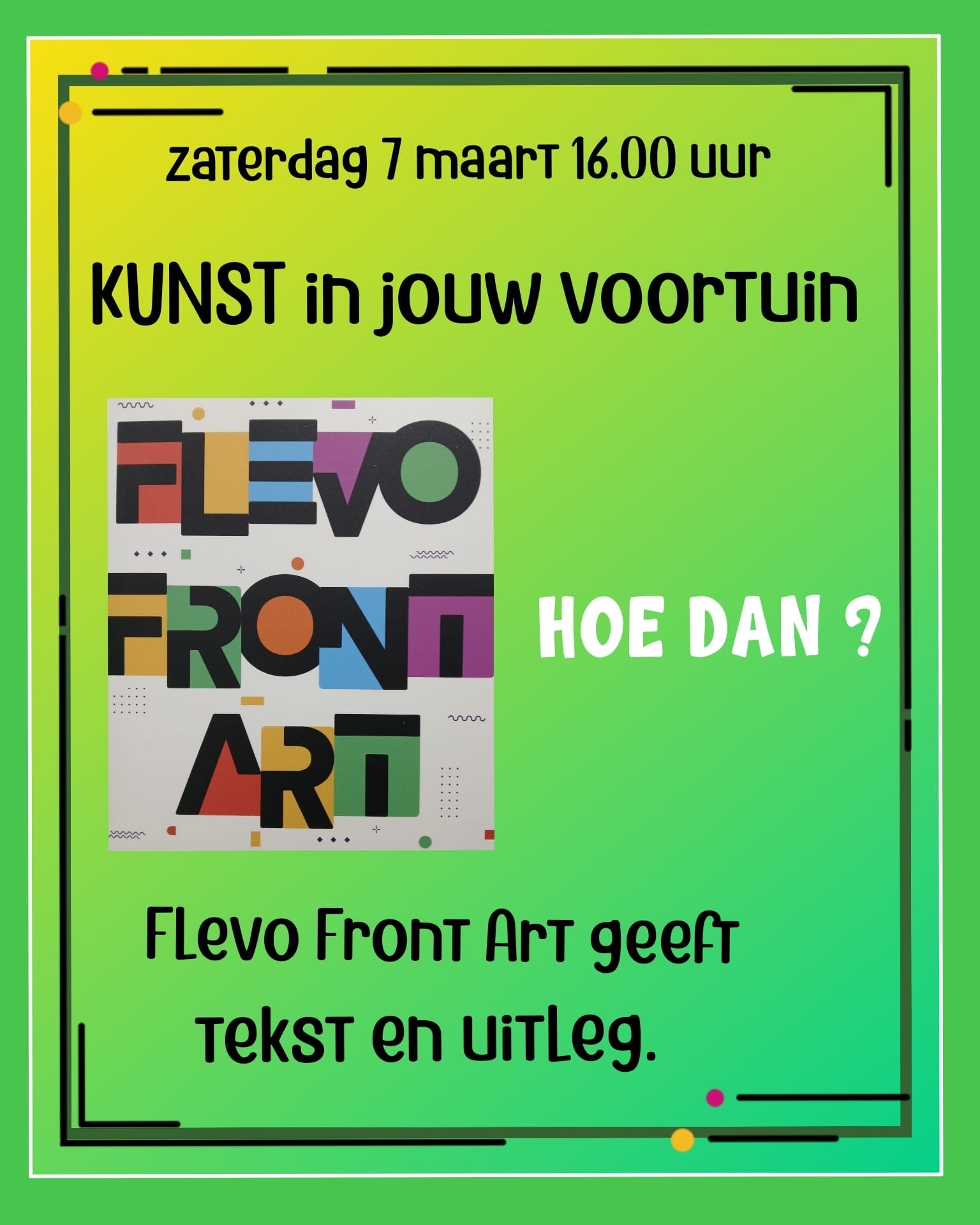 Presentatie van Kunst in jouw voortuin