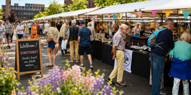 Kunstvereniging Galerie Dronten organiseert Kunstmarkt op Meerpaalplein